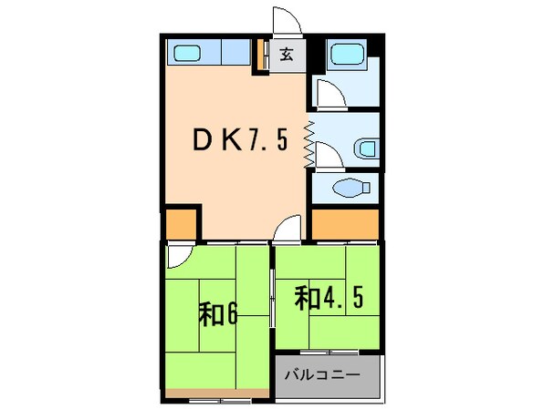 オーティーハイツ広田の物件間取画像